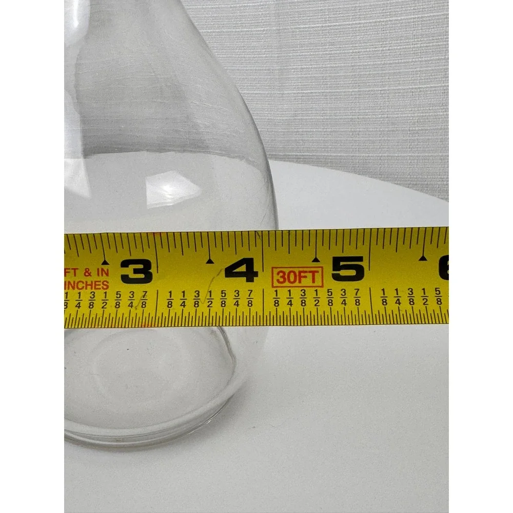 Vintage Clear Glass Wine Decanter with Stopper 10.75